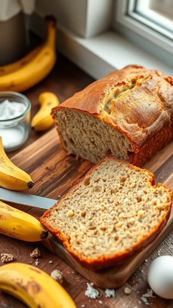 banana bread in machine