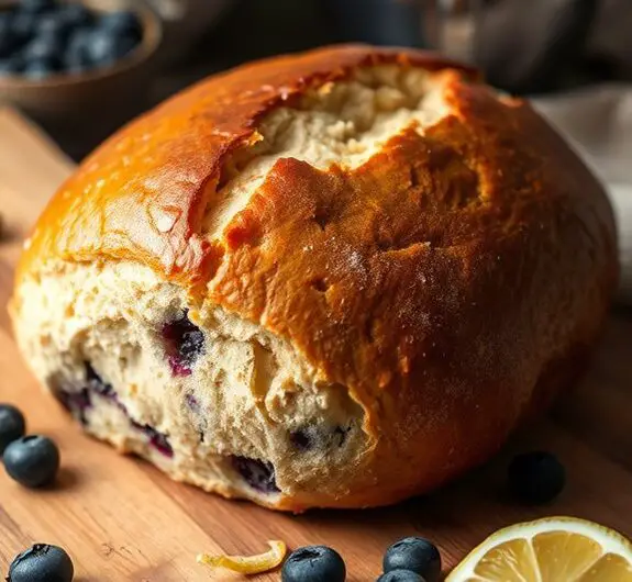 blueberry lemon sourdough bread