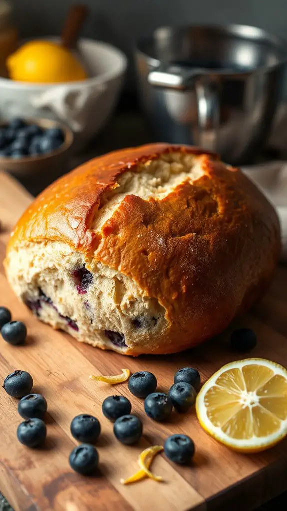blueberry lemon sourdough bread