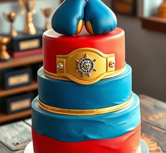 boxing themed cake design