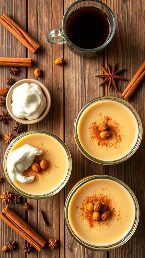 chai flavored pudding dessert