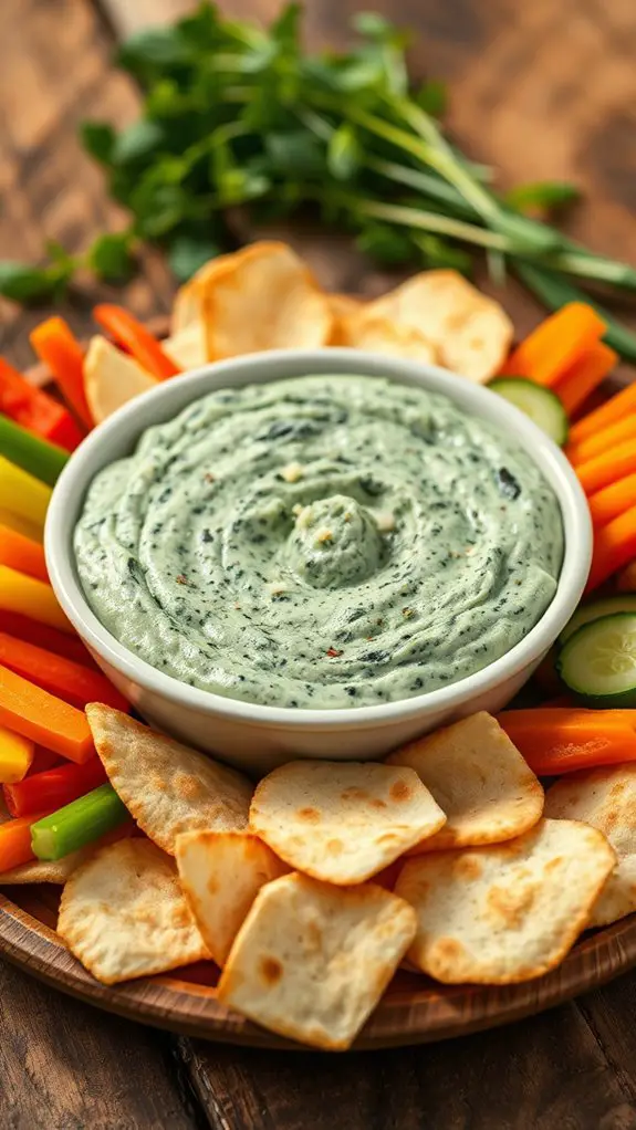 chilled creamy spinach appetizer