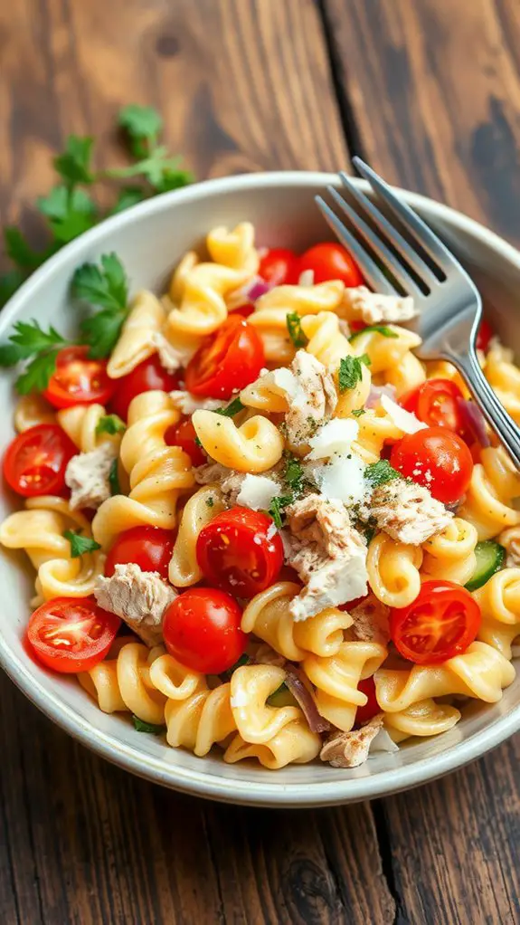 chilled pasta with chicken