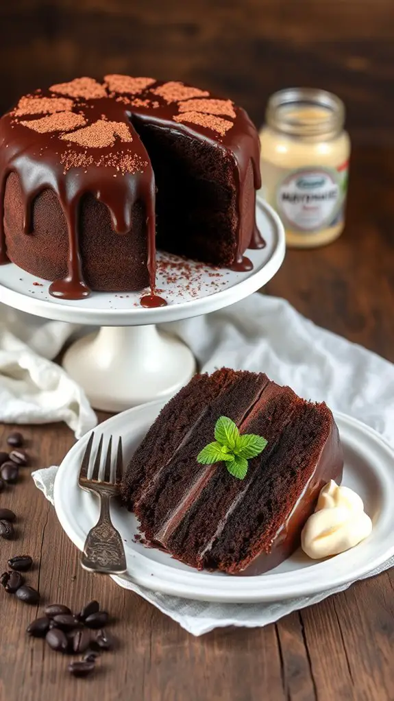 chocolate cake with mayonnaise