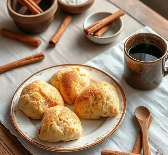 cinnamon flavored baked pastries