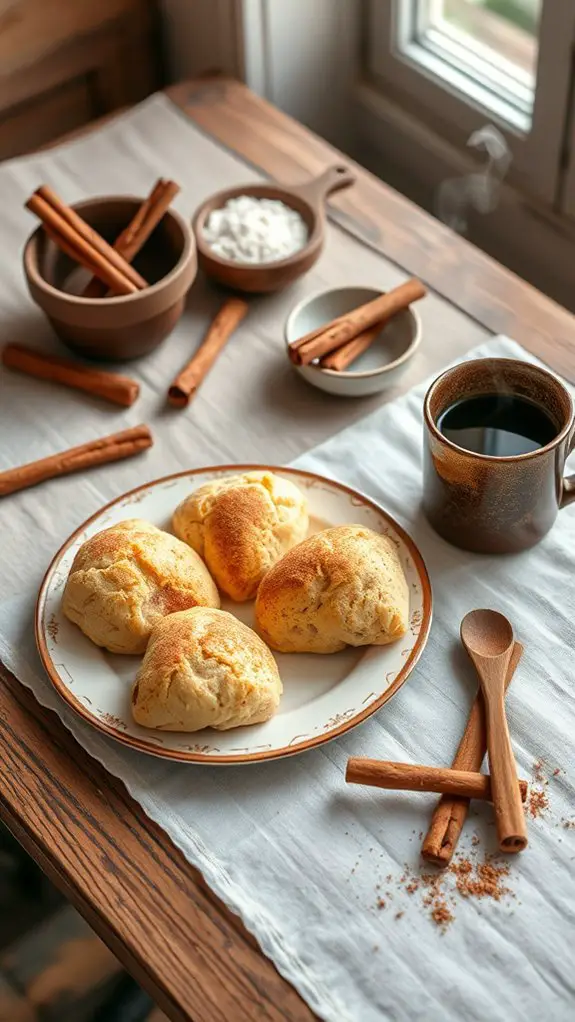 cinnamon flavored baked pastries