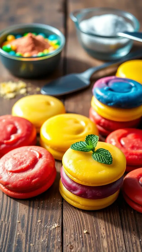 colorful sweet gelatin infused cookies