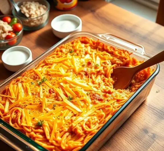 comforting chicken spaghetti dish