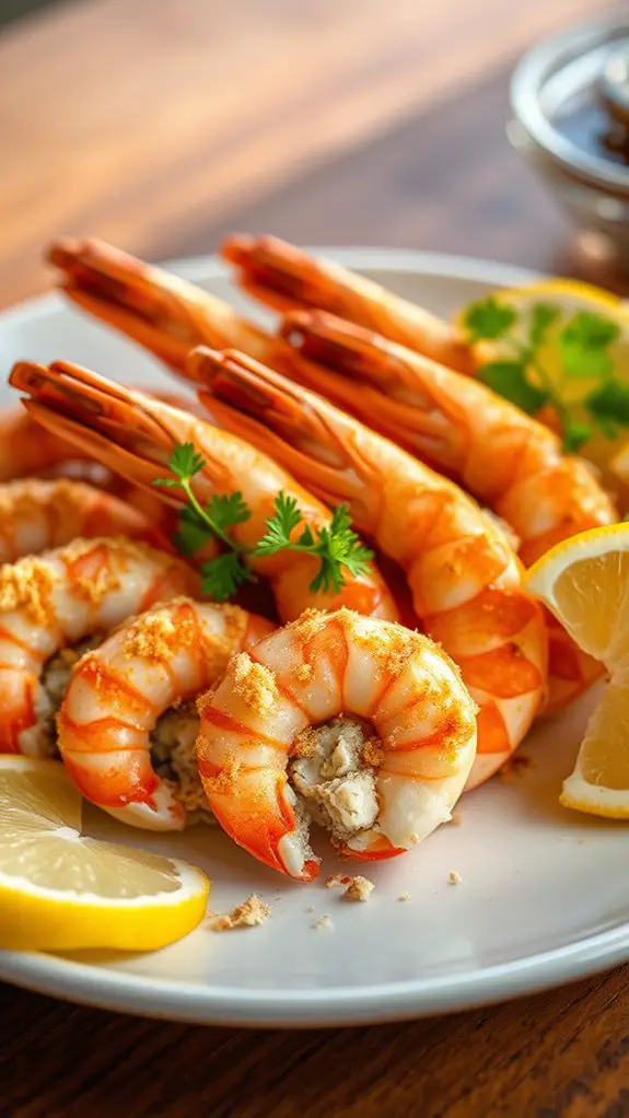 crabmeat filled shrimp dish