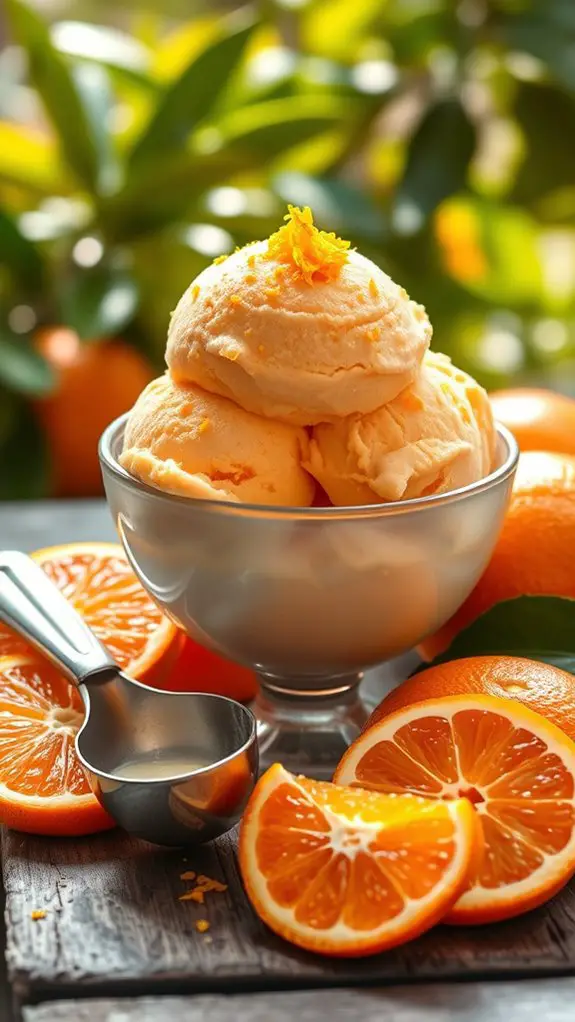 creamy citrus frozen treat