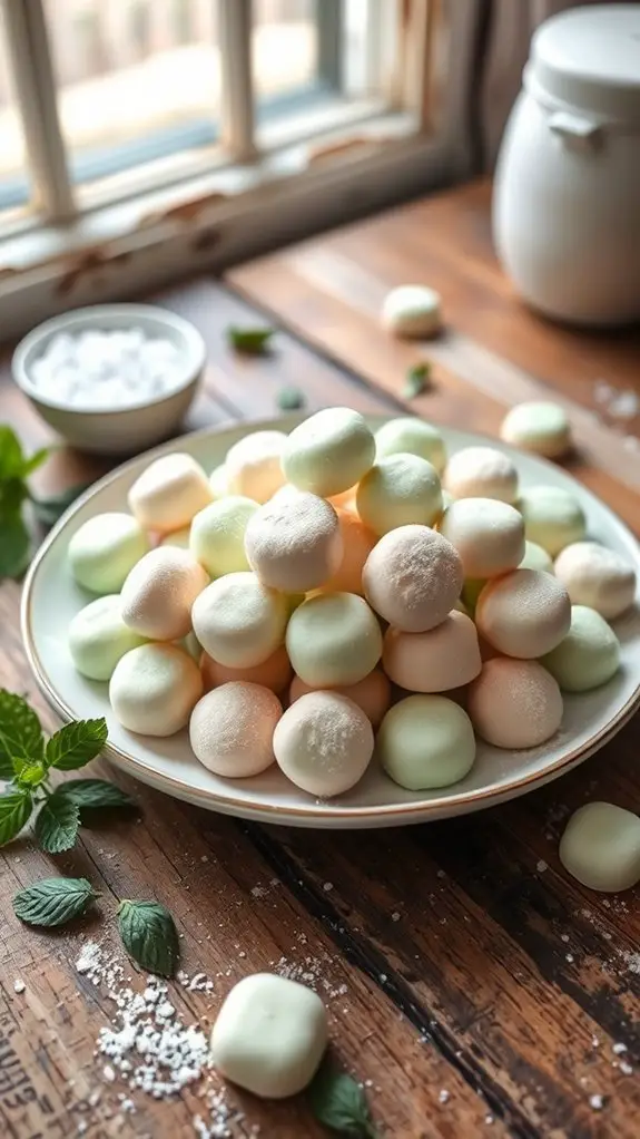 creamy sweet minty treats