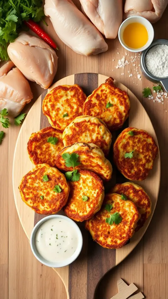 crispy chicken fritters recipe