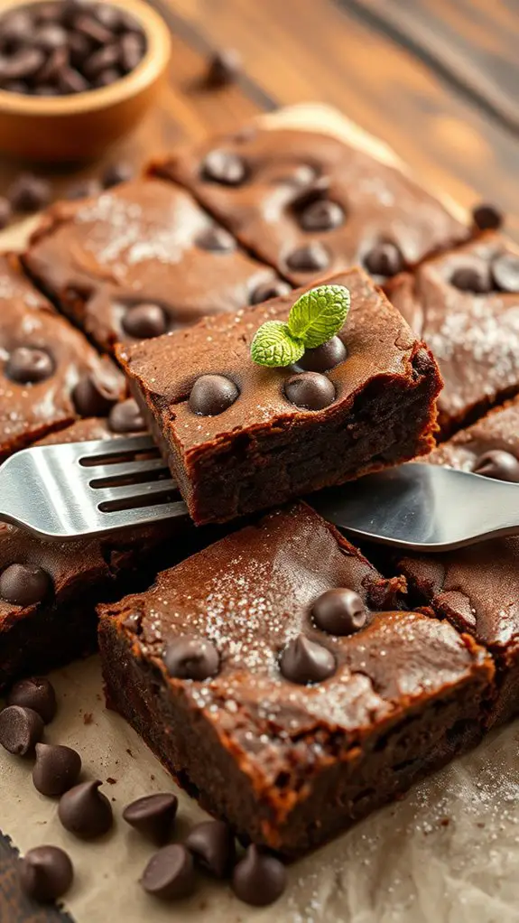 decadent chocolate chip brownies