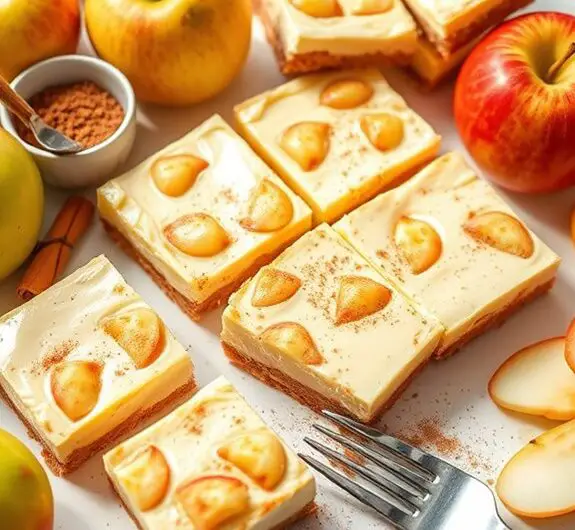 delicious apple cheesecake bars