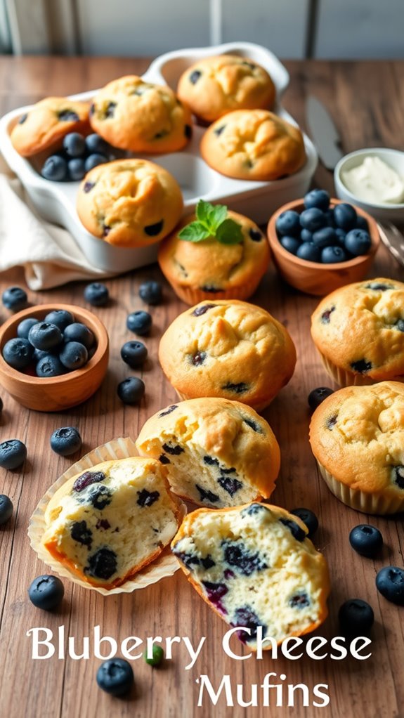 delicious blueberry cream muffins