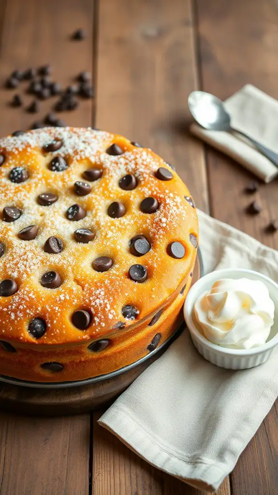 delicious chocolate chip cake