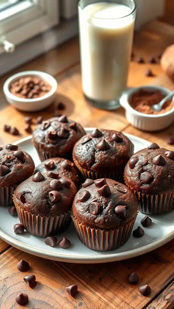 delicious chocolate chip muffins