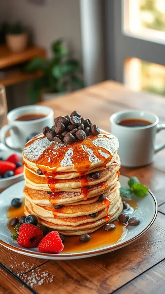 delicious chocolate chip pancakes