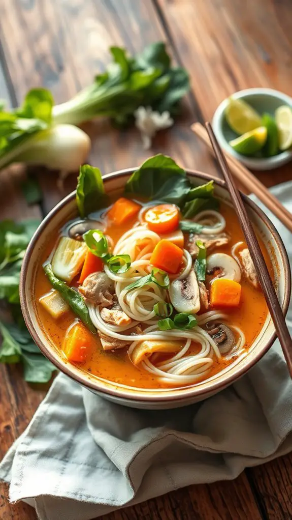 delicious rice noodle soup