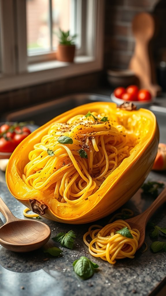 delicious roasted spaghetti squash