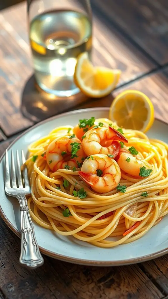 delicious shrimp pasta dish