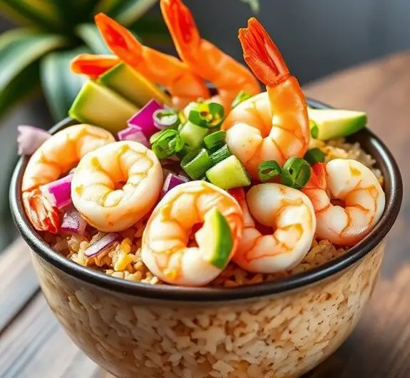 delicious shrimp poke bowl