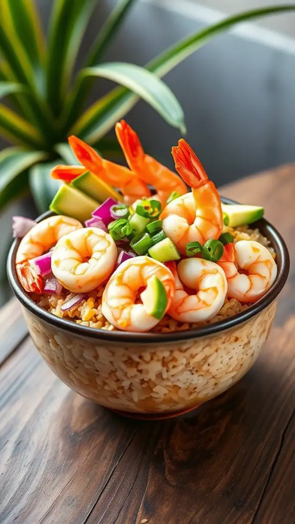delicious shrimp poke bowl