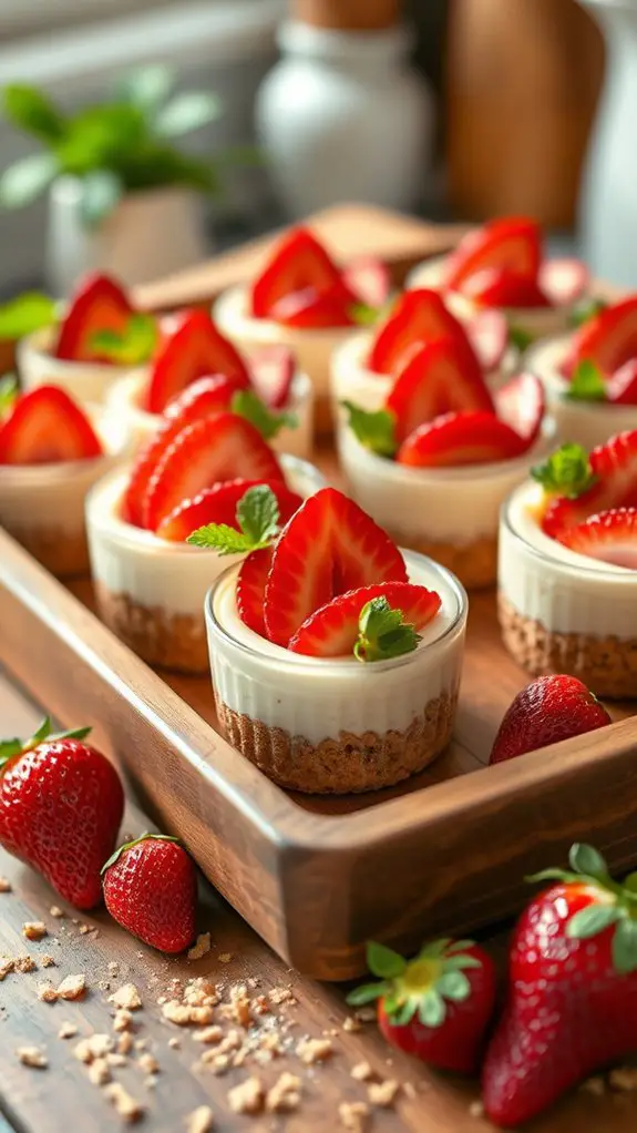 delicious strawberry cheesecake cups