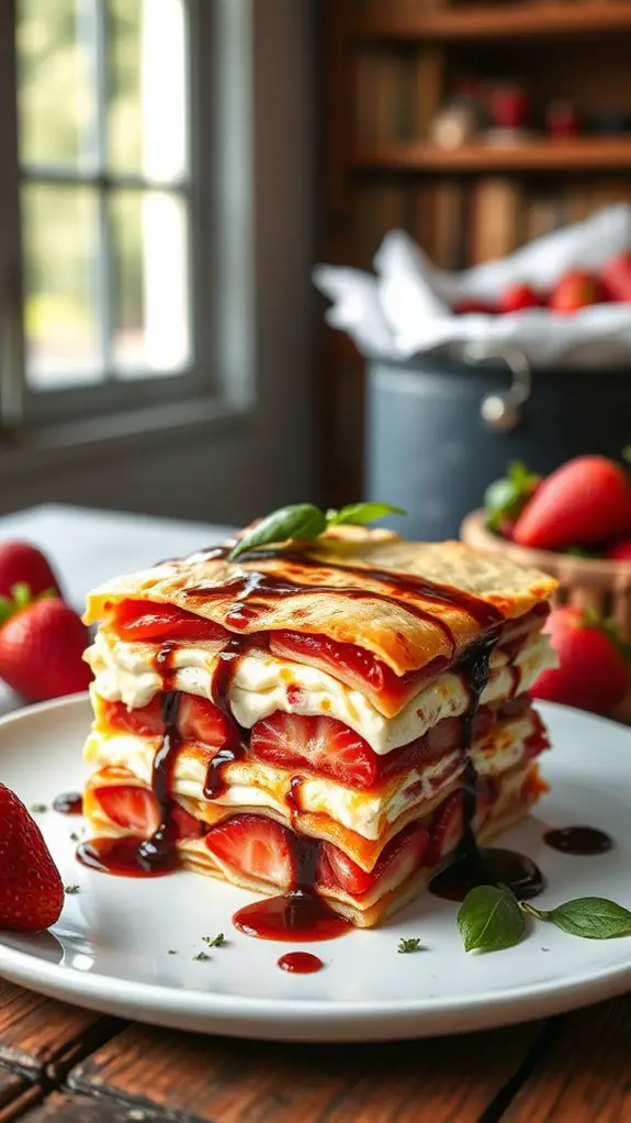 delicious strawberry dessert layers