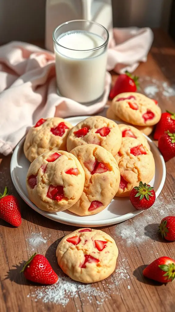 delicious strawberry flavored cookies