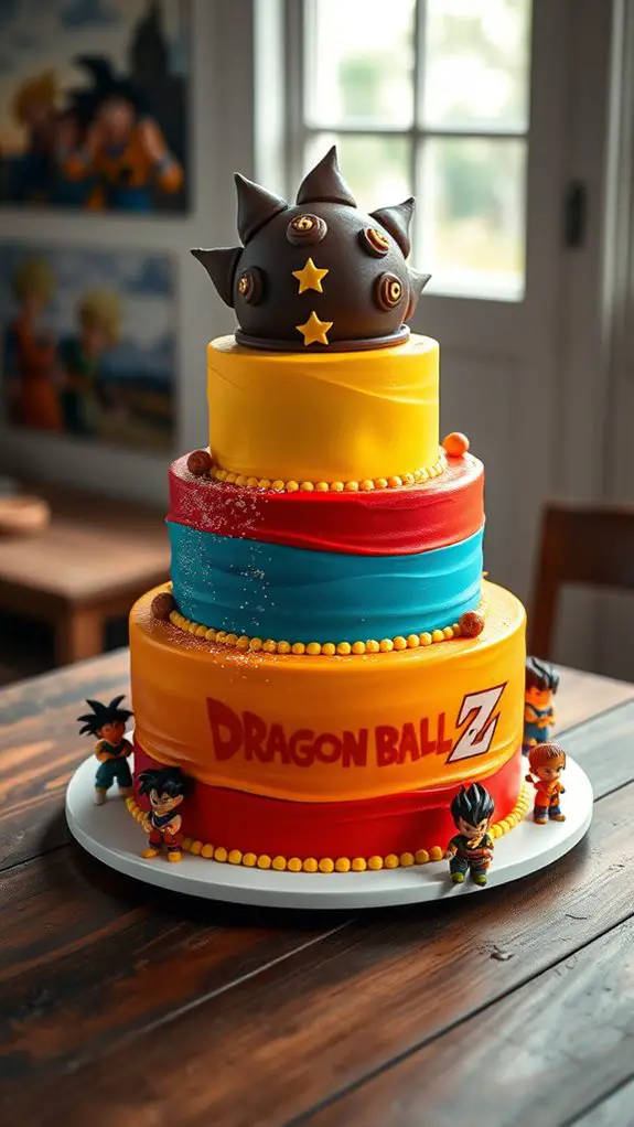 dragonball z themed cake