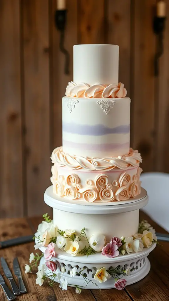 elegant buttercream wedding cake