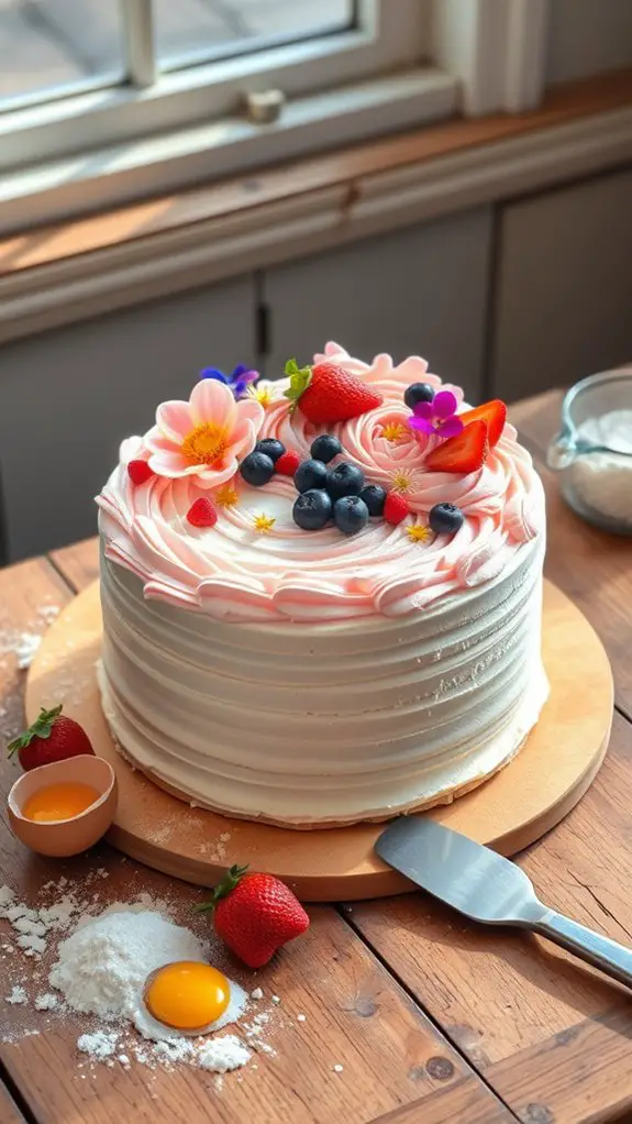 flat decorative cake design