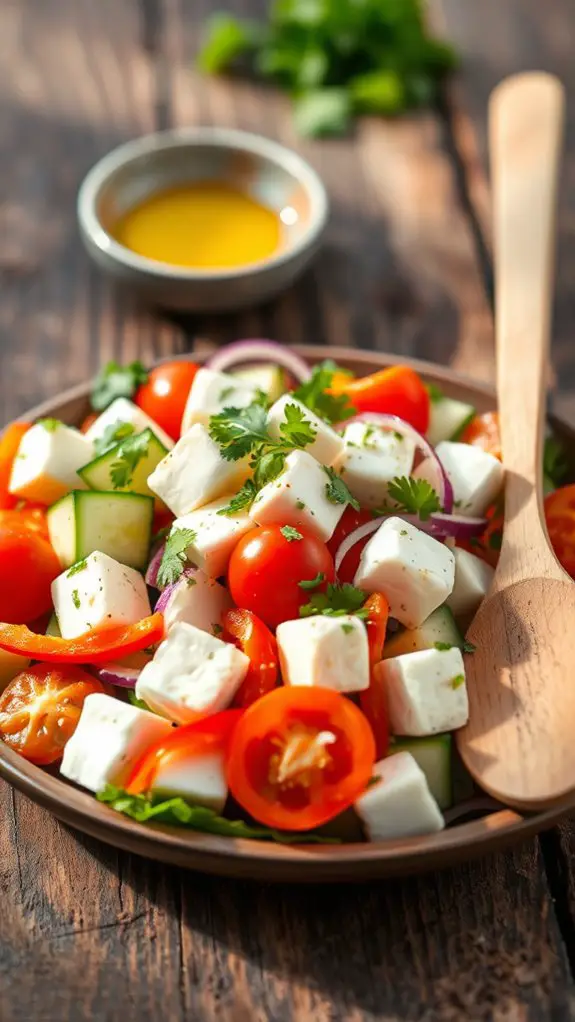 fresh healthy paneer salad