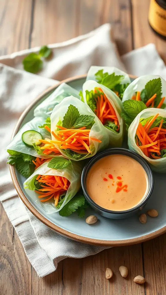 fresh vegetable filled wrap