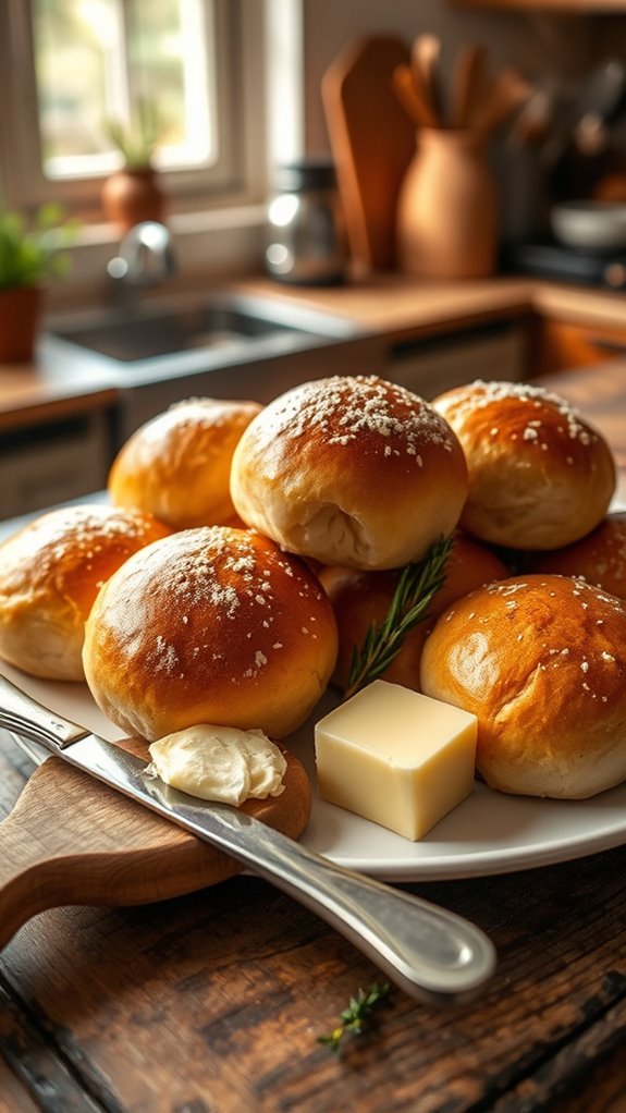 freshly baked bread roll