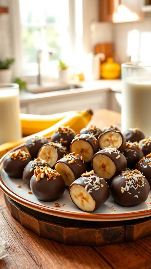frozen chocolate covered bananas