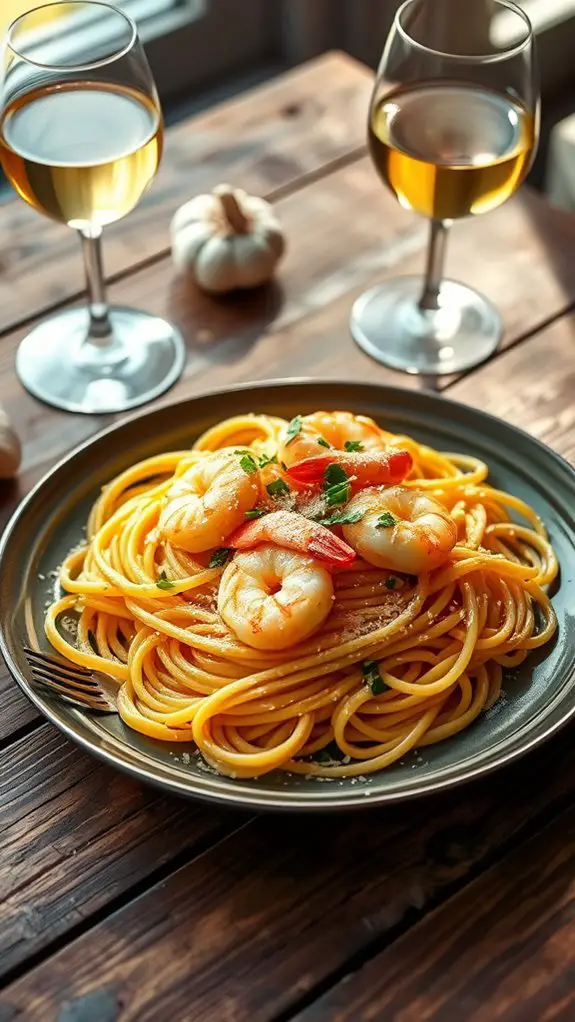 garlic butter shrimp pasta