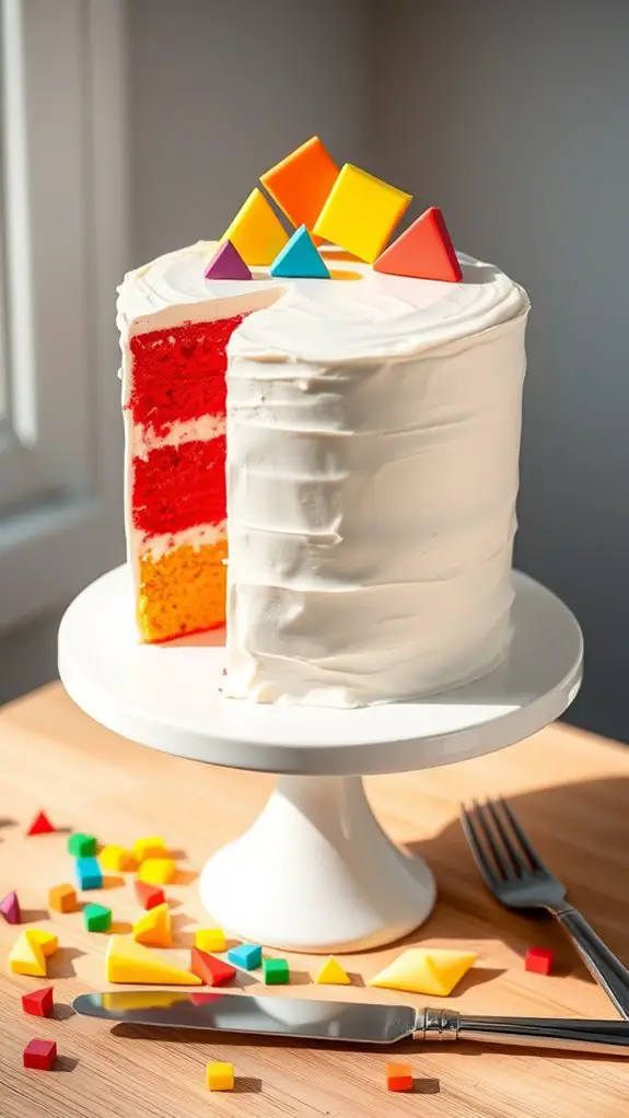 geometry dash themed cake