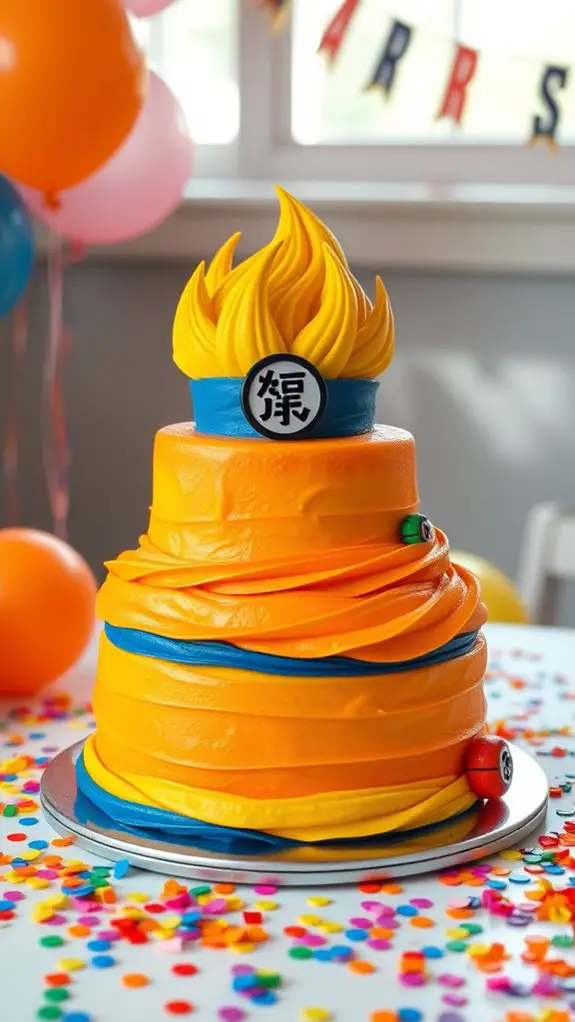 goku themed birthday cake