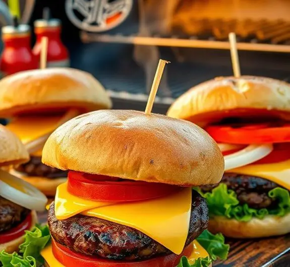 grilled hamburgers cooking method