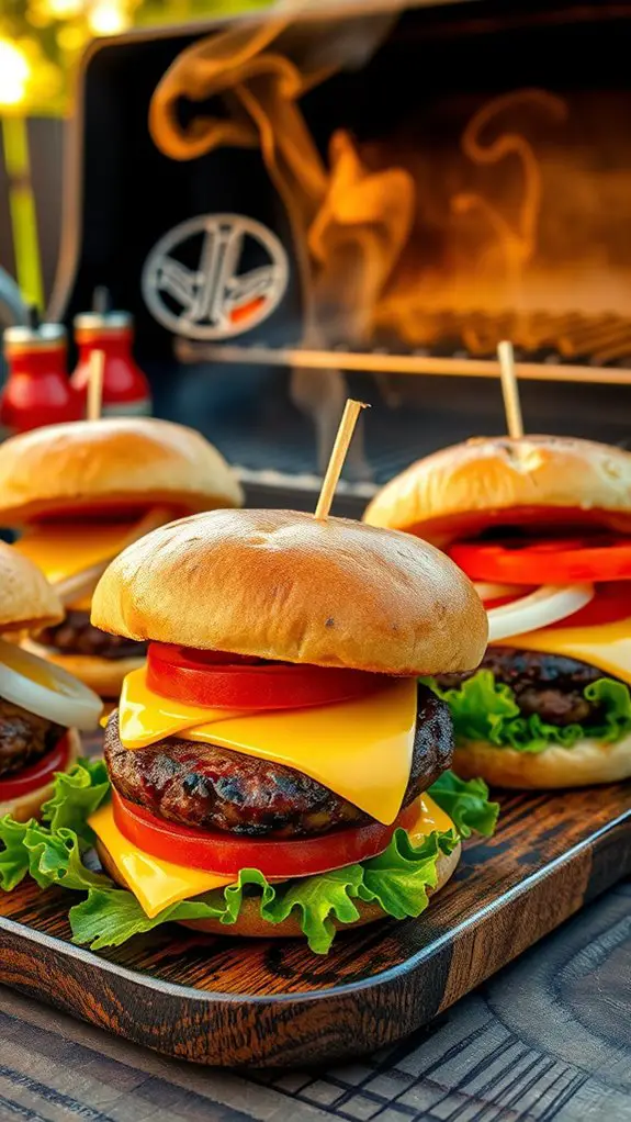 grilled hamburgers cooking method