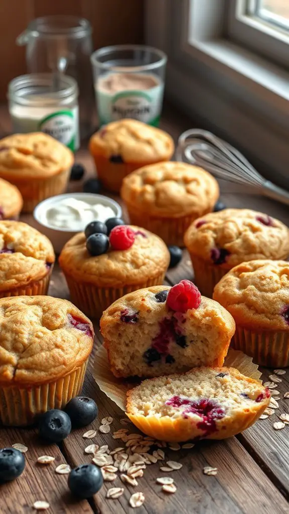 healthy protein packed muffins
