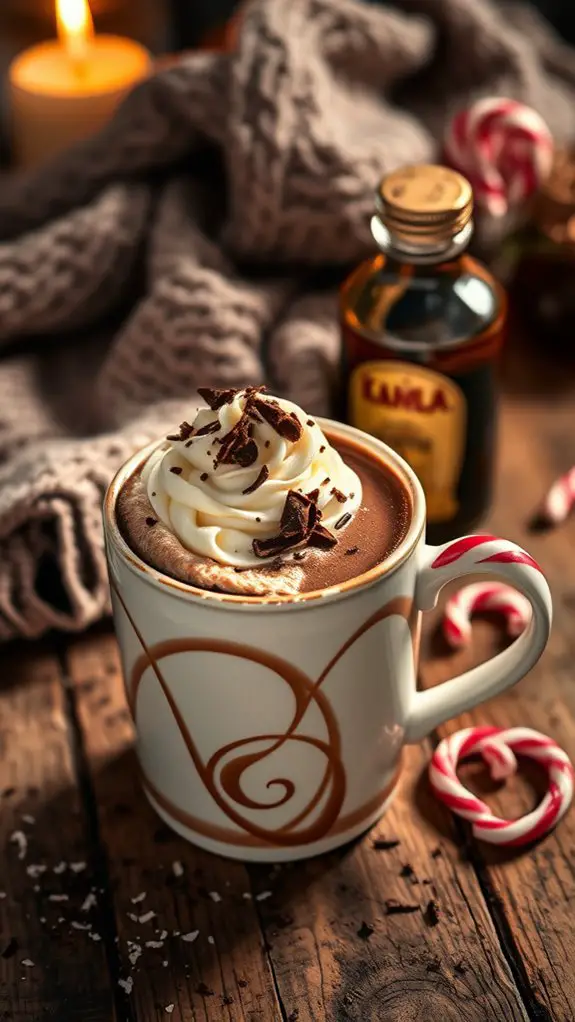 indulgent spiked chocolate drink