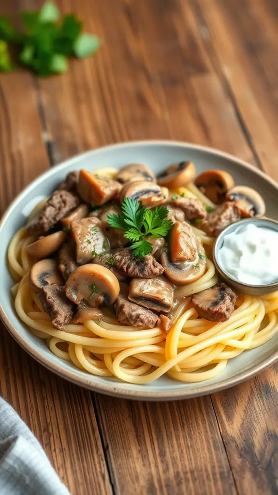 nutritious beef stroganoff recipe