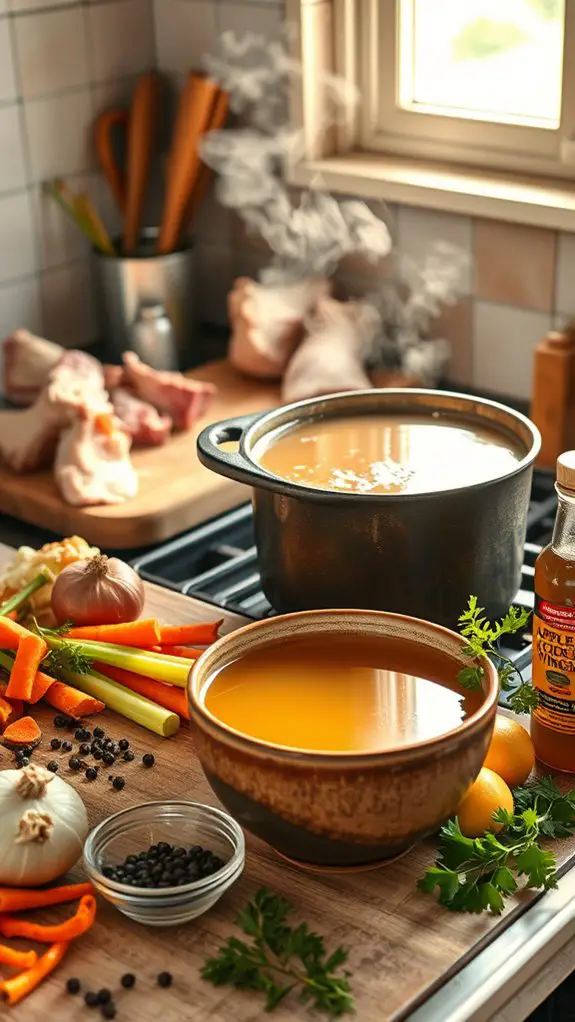 nutritious hearty broth soup