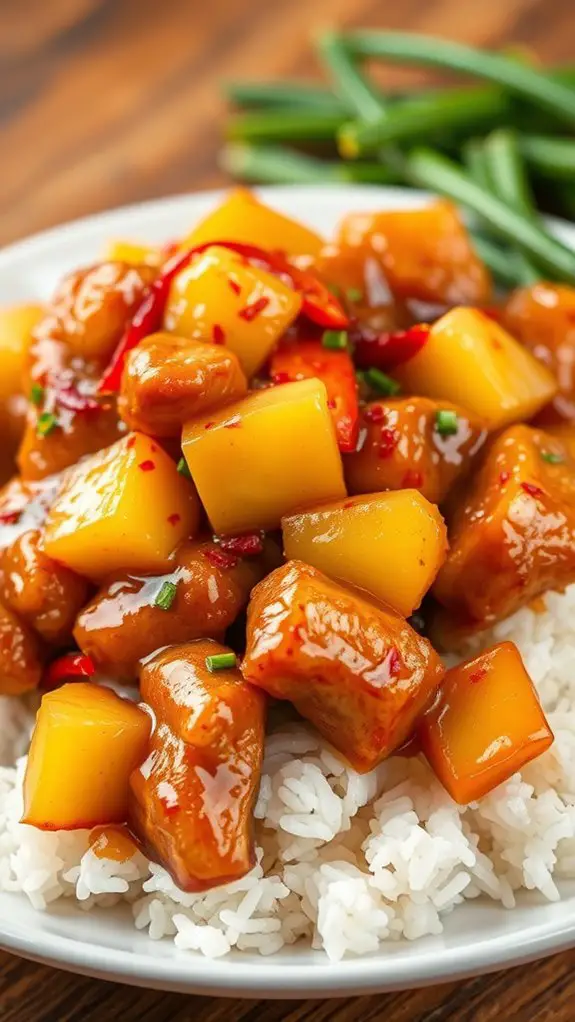 pineapple infused chicken dish