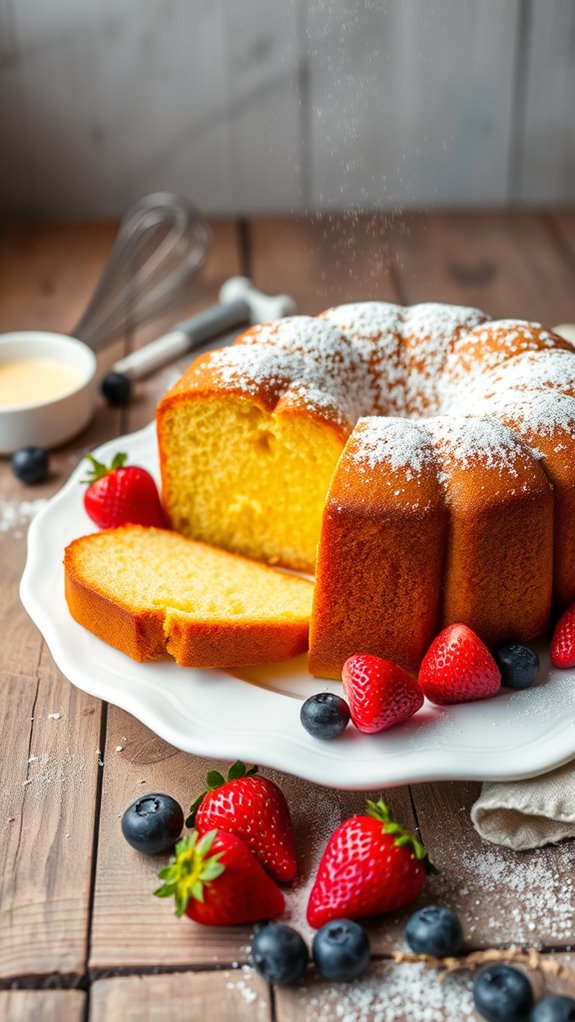 pound cake decorative style