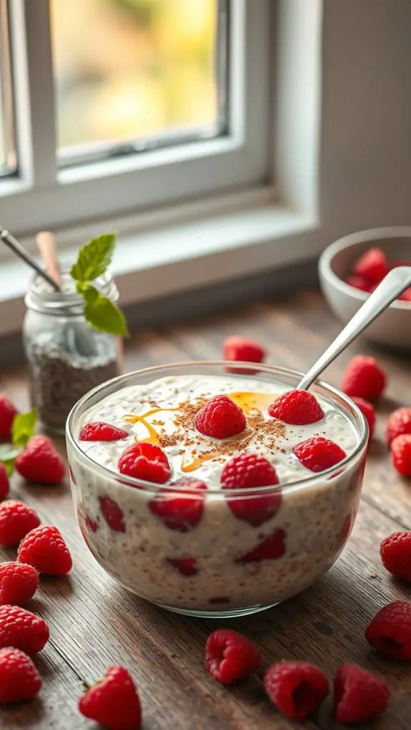 raspberry infused overnight oats recipe