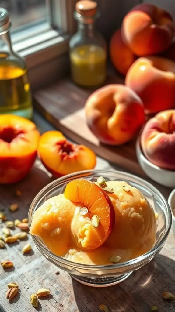 refreshing peach frozen dessert